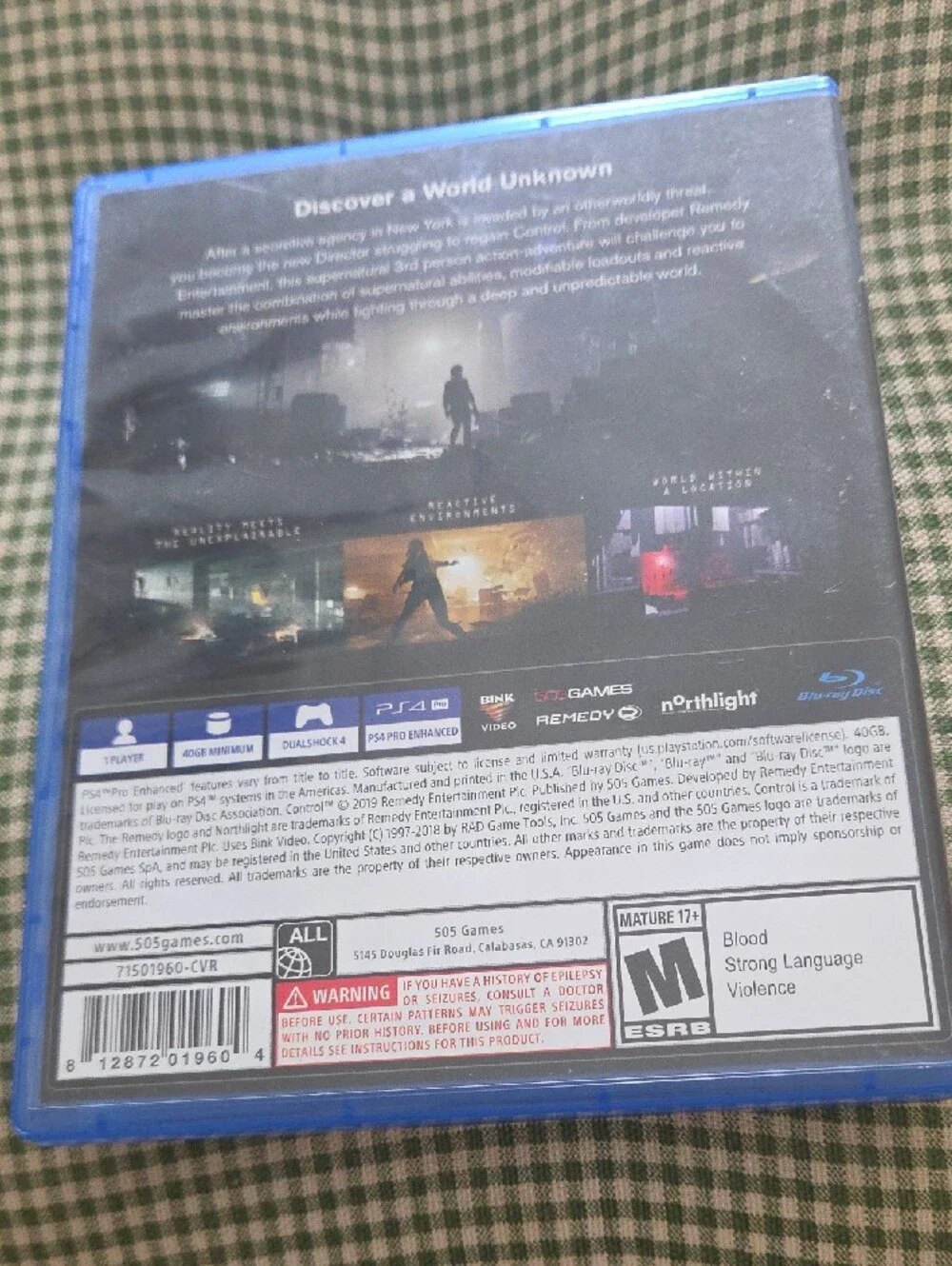 Sony PS4 Control Game - Black & Red Cover